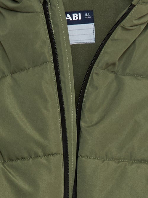 Casaco acolchoado quente com capuz - Kiabi