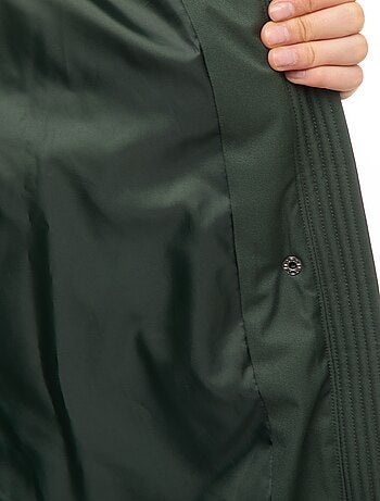 Casaco Acolchoado Quente Comprido Impermeável com Capuz