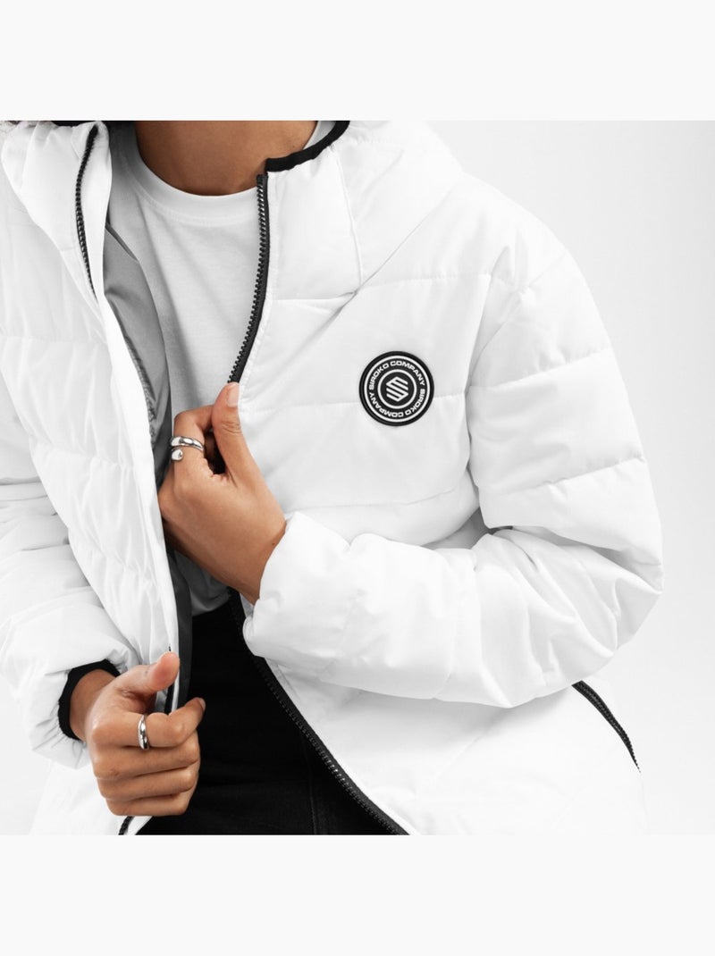 Casaco acolchoado resistente à água mulher Branco - Kiabi