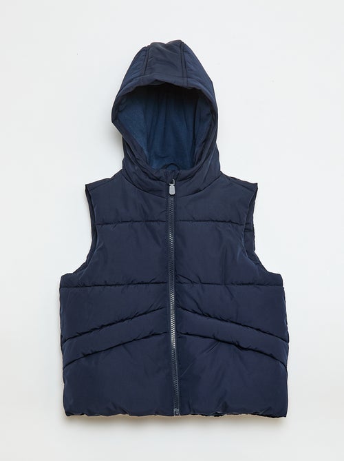 Casaco Acolchoado Sem Mangas com Capuz - Kiabi