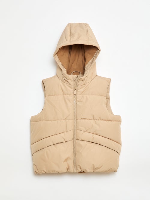 Casaco Acolchoado Sem Mangas com Capuz - Kiabi