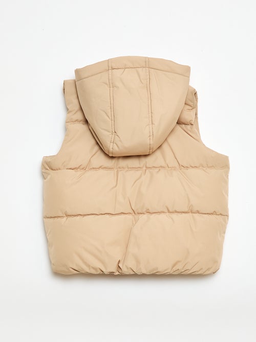 Casaco Acolchoado Sem Mangas com Capuz - Kiabi