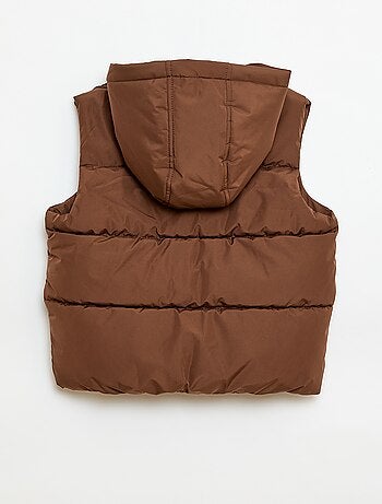 Casaco Acolchoado Sem Mangas com Capuz