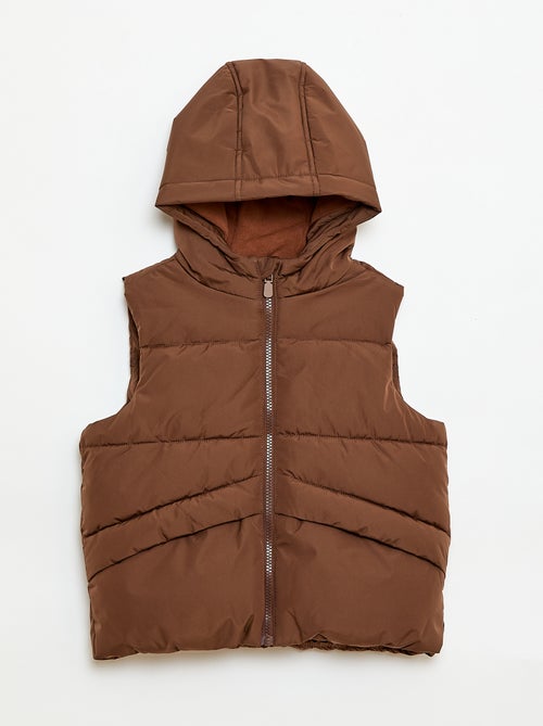 Casaco Acolchoado Sem Mangas com Capuz - Kiabi