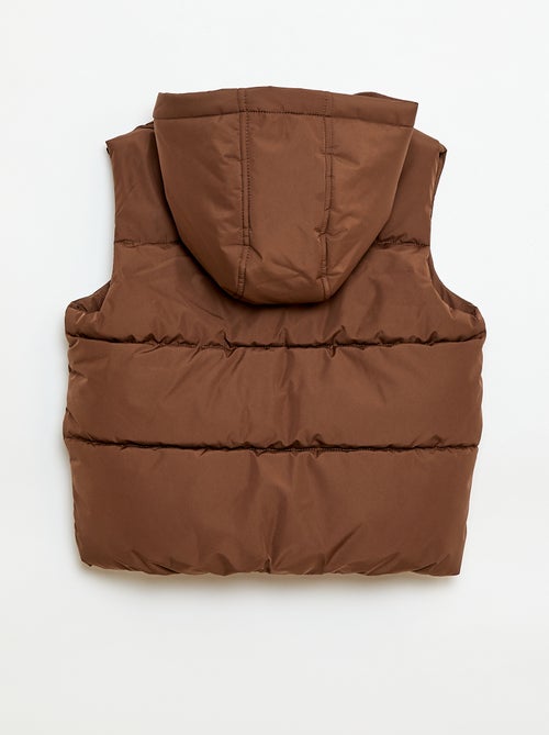 Casaco Acolchoado Sem Mangas com Capuz - Kiabi