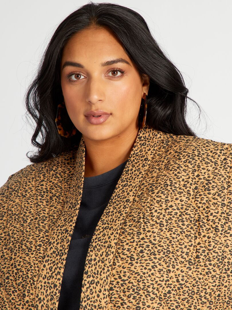 Casaco acolchoado sem mangas com estampado leopardo LEOPARDO AOP - Kiabi