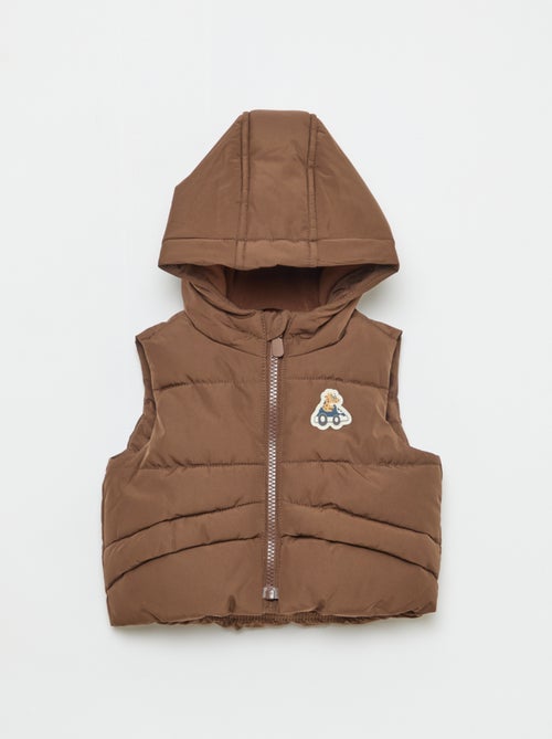Casaco Acolchoado sem Mangas e com Capuz - Kiabi