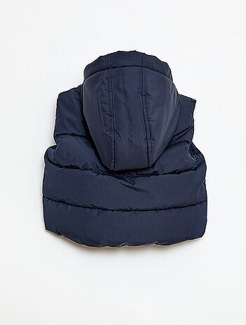 Casaco Acolchoado sem Mangas e com Capuz