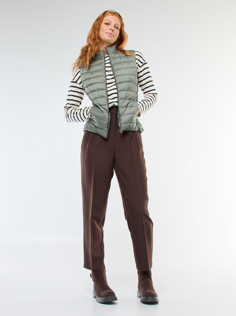 Casaco Acolchoado Sem Mangas Impermeável Verde - Kiabi