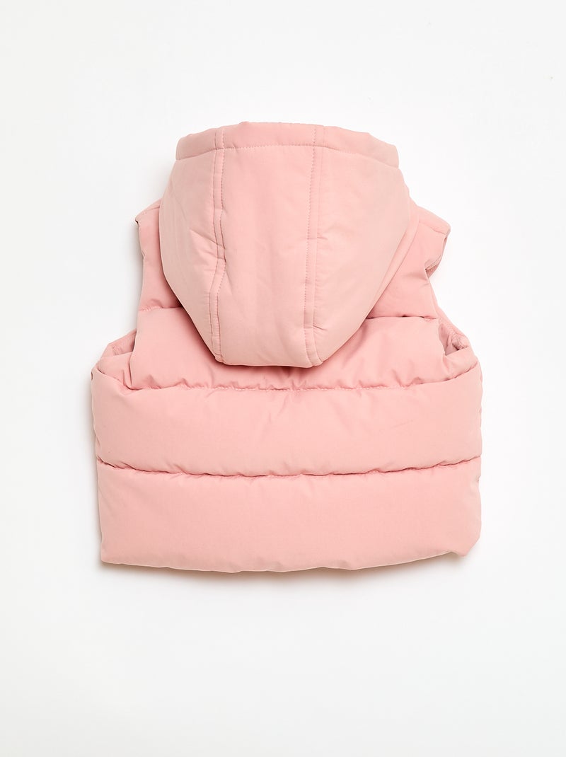 Casaco Acolchoado Sem Mangas Rosa - Kiabi