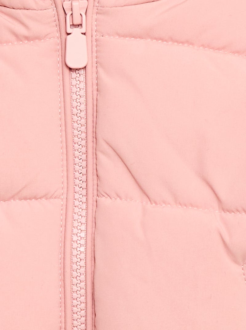 Casaco Acolchoado Sem Mangas Rosa - Kiabi