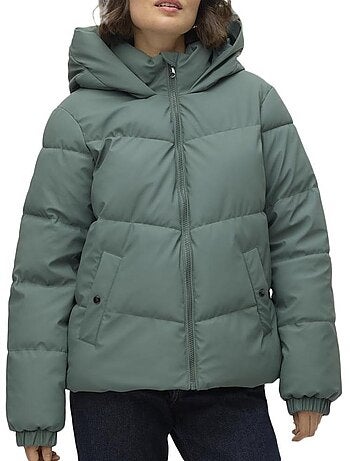 Casaco acolchoado verde feminino vero moda gretamia