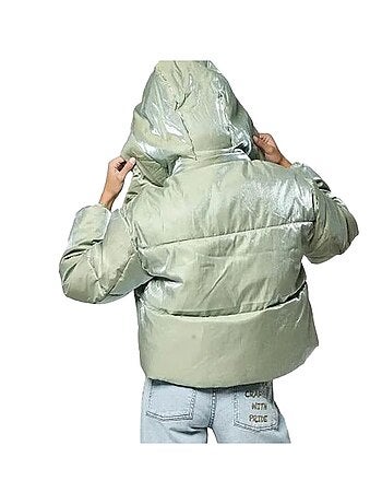 Casaco Acolchoado Verde Irisado Feminino Kaporal SAKI