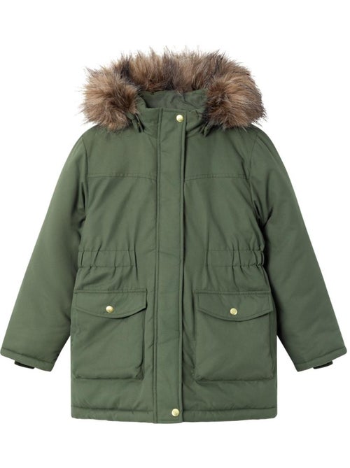 Casaco Acolchoado Verde para Menina Name it Master - Kiabi