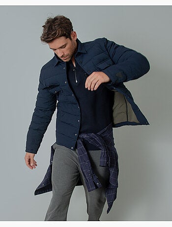 Casaco acolchoado windblock azul