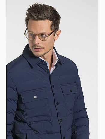 Casaco acolchoado windblock azul