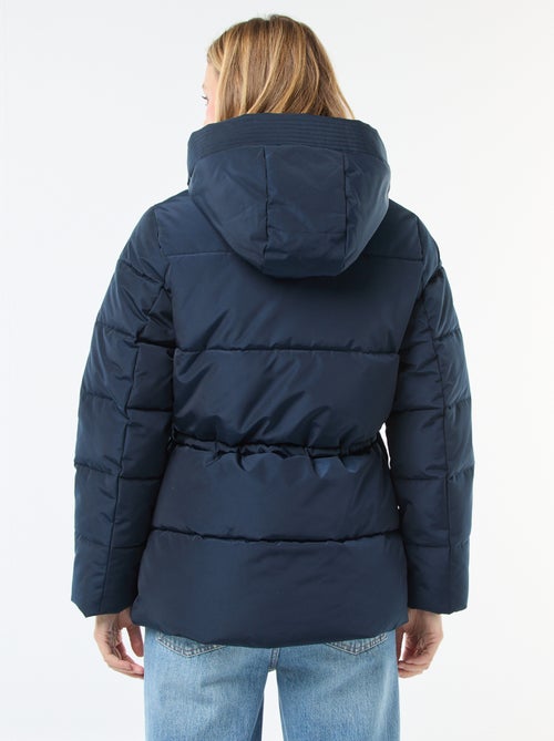 Casaco almofadado comprido com capuz - Kiabi