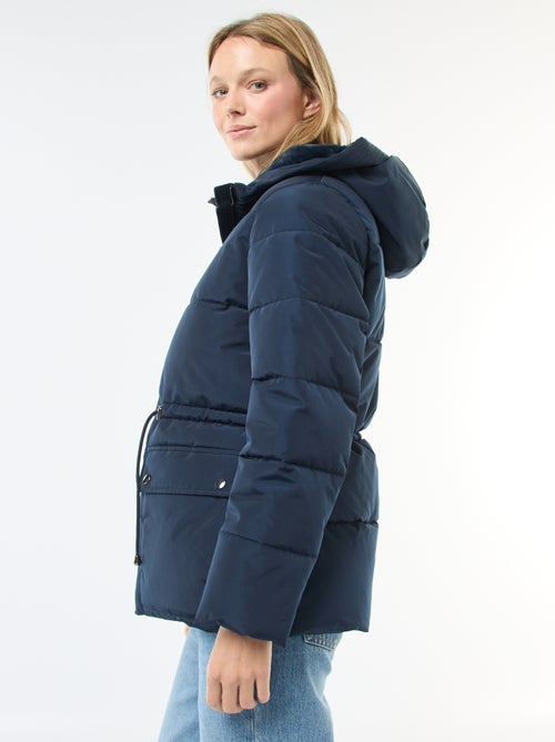 Casaco almofadado comprido com capuz - Kiabi