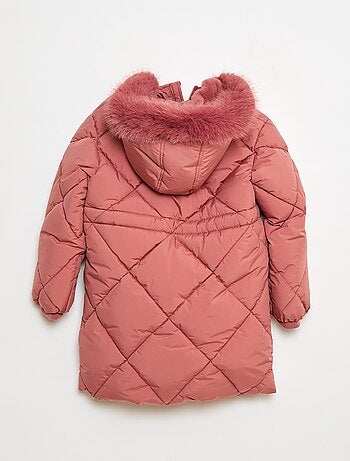 Casaco Acolchoado Meio-Longo Quente Repelente à Água