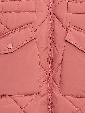 Casaco Acolchoado Meio-Longo Quente Repelente à Água