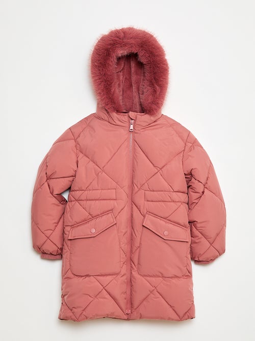 Casaco almofadado comprido quente e impermeável - Kiabi