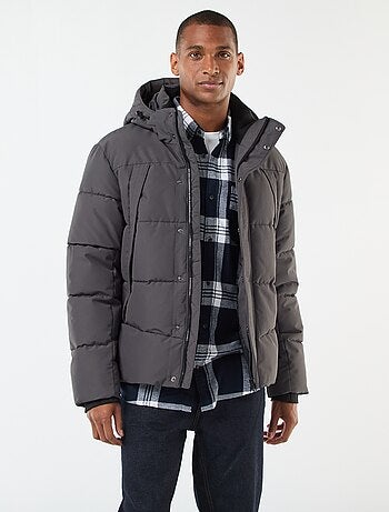 Casaco Acolchoado Grosso com Capuz com Zíper