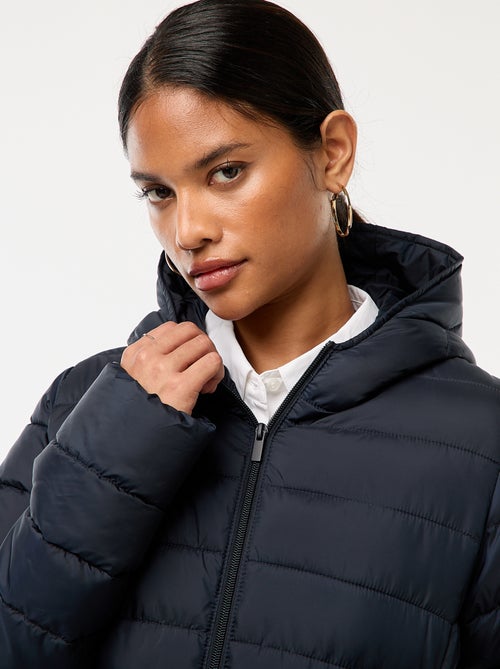 Casaco almofadado leve com capuz liso - Kiabi