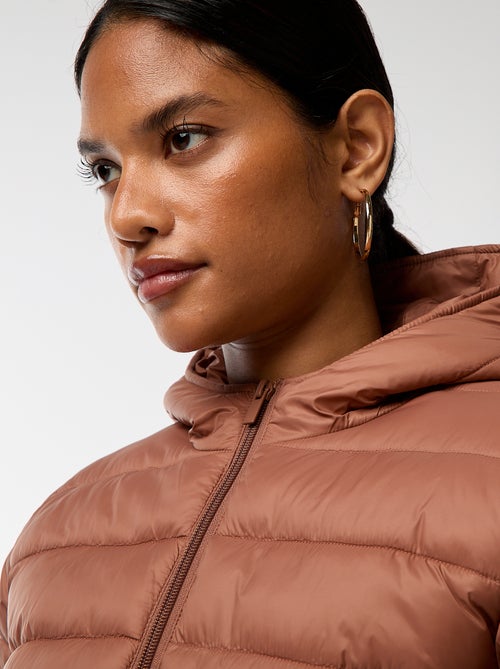 Casaco almofadado leve com capuz liso - Kiabi