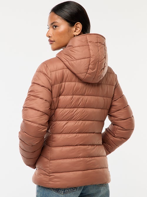 Casaco almofadado leve com capuz liso - Kiabi