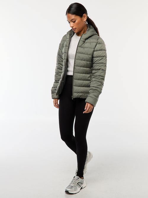 Casaco almofadado leve com capuz liso - Kiabi