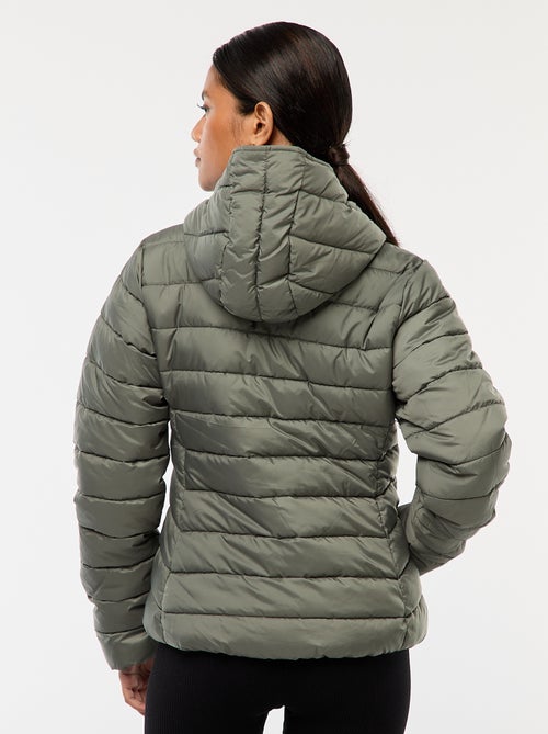 Casaco almofadado leve com capuz liso - Kiabi