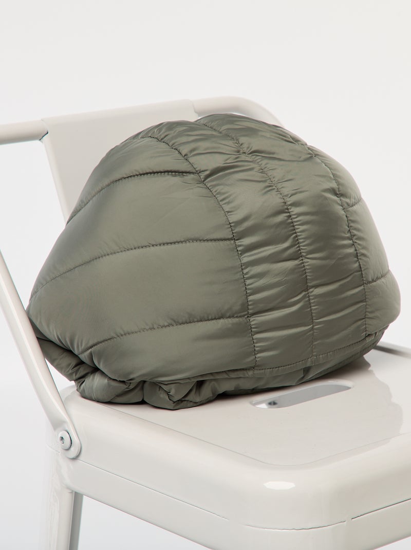 Casaco almofadado leve com capuz liso Verde - Kiabi