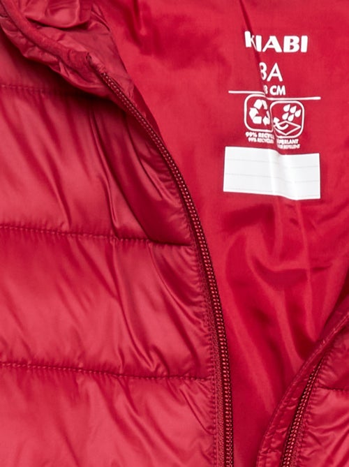Casaco almofadado leve com capuz - Kiabi