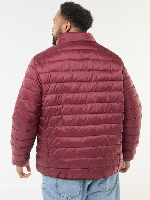 Casaco almofadado leve liso de mangas compridas e gola alta - Kiabi