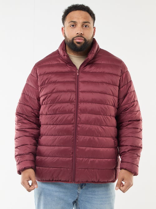 Casaco almofadado leve liso de mangas compridas e gola alta - Kiabi