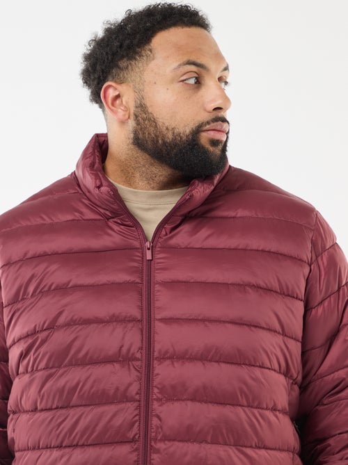 Casaco almofadado leve liso de mangas compridas e gola alta - Kiabi