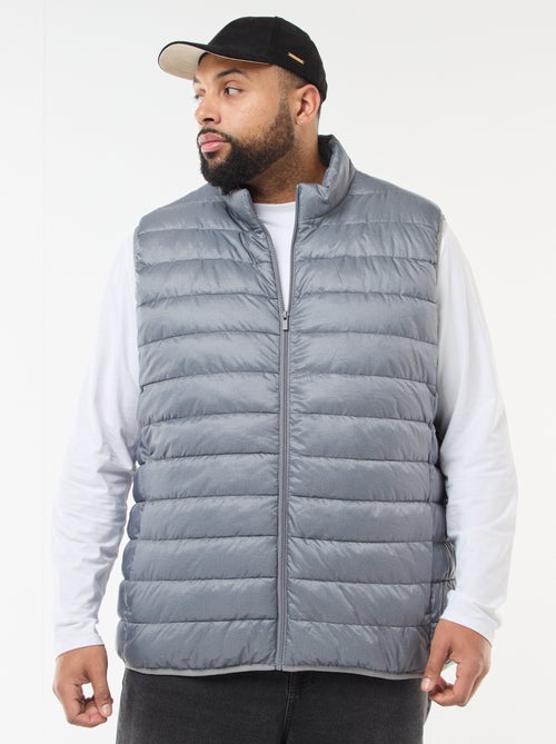 Casaco almofadado leve sem mangas com gola alta - Kiabi