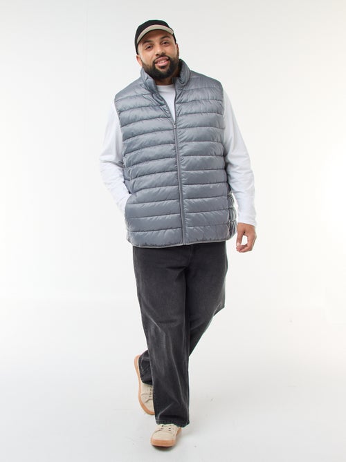 Casaco almofadado leve sem mangas com gola alta - Kiabi