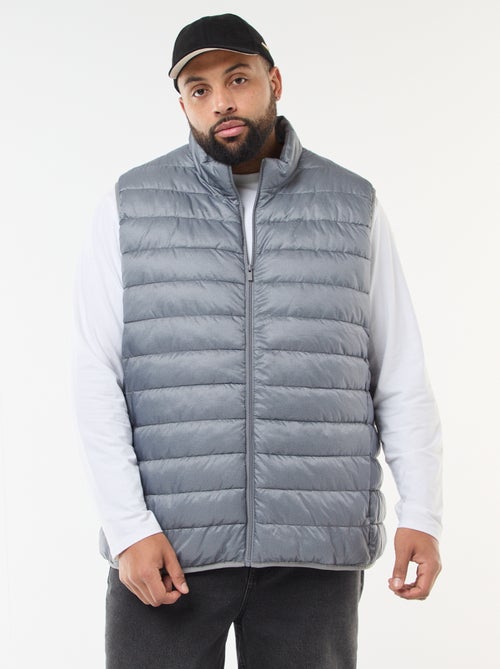 Casaco almofadado leve sem mangas com gola alta - Kiabi