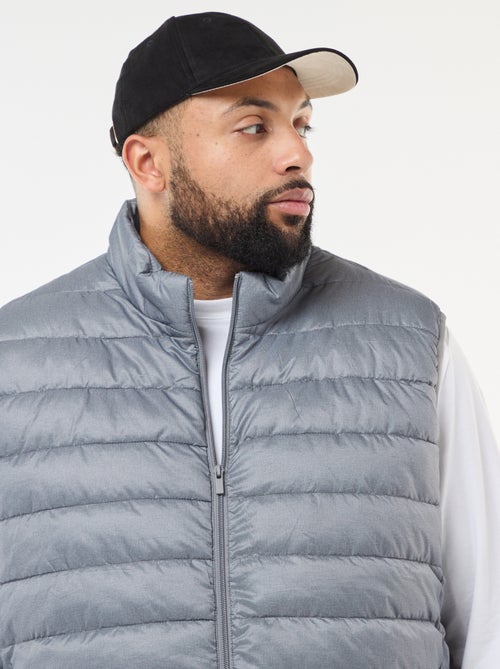 Casaco almofadado leve sem mangas com gola alta - Kiabi