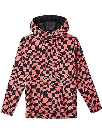 Casaco Anorak O'Neill Ridge para Menina Preto/Rosa