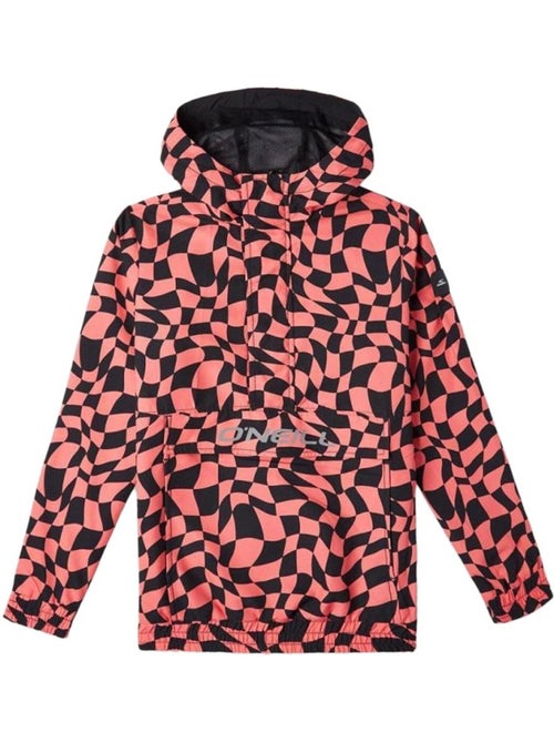 Casaco Anorak O'Neill Ridge para Menina Preto/Rosa - Kiabi