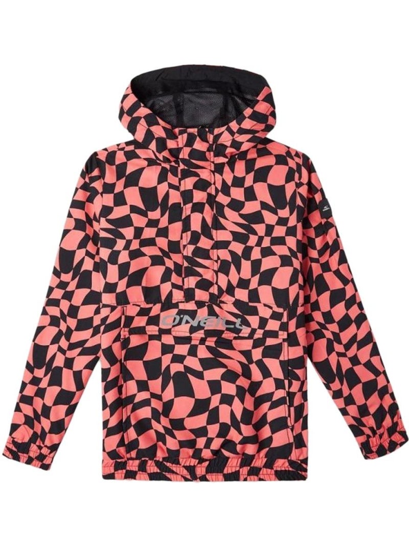 Casaco Anorak O'Neill Ridge para Menina Preto/Rosa Preto - Kiabi