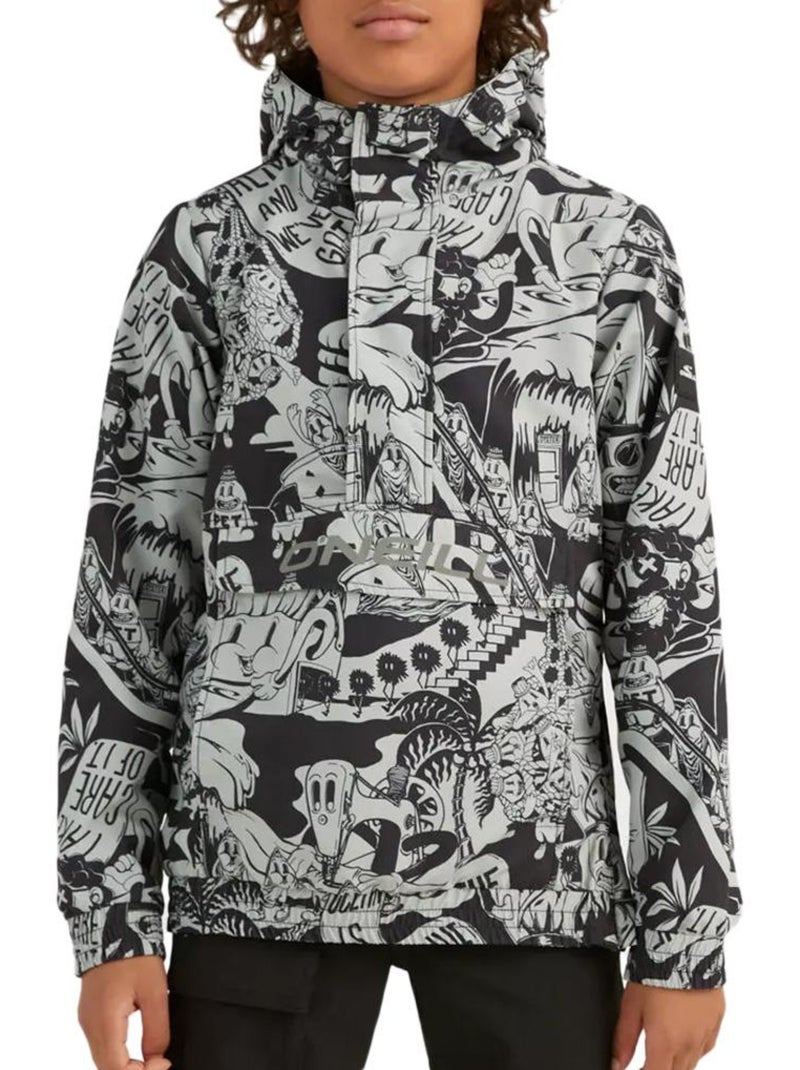Casaco Anorak O'Neill Rutile para Menino Cinzento/Preto Preto - Kiabi