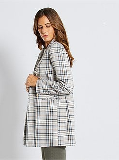 Casaco aos quadrados leve - Kiabi