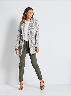 Casaco aos quadrados leve - Kiabi