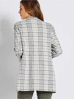 Casaco aos quadrados leve - Kiabi