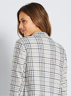 Casaco aos quadrados leve - Kiabi