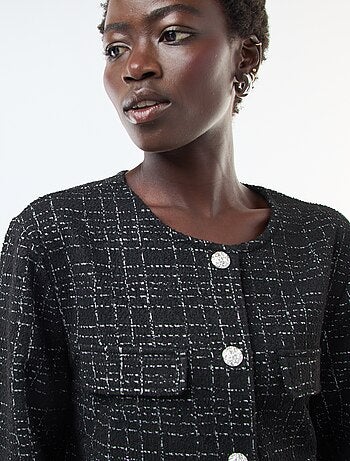 Casaco axadrezado 'JDY' com bolsos de aba