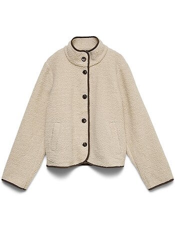 Casaco castanho feminino vero moda cleo